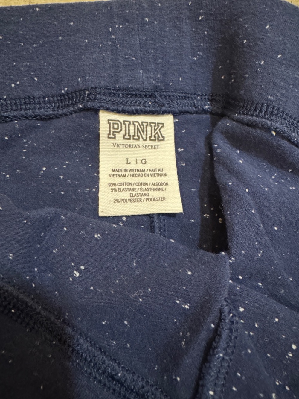 PINK Victoria's Secret womans Navy Speckle Leggings - Picture 2 of 3